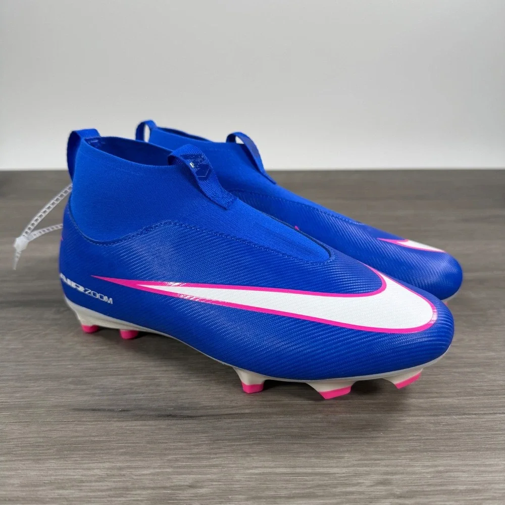 Nike Youth Air Zoom Superfly 10 Academy Blue Soccer Cleats FQ8304-446 Size 6Y
